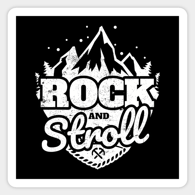 Fun Hiking Rock and Stroll graphic Sticker by SzarlottaDesigns